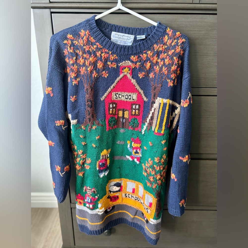 Signatures by Northern Isles Ugly Sweater Contest Hand Knit School Teacher M